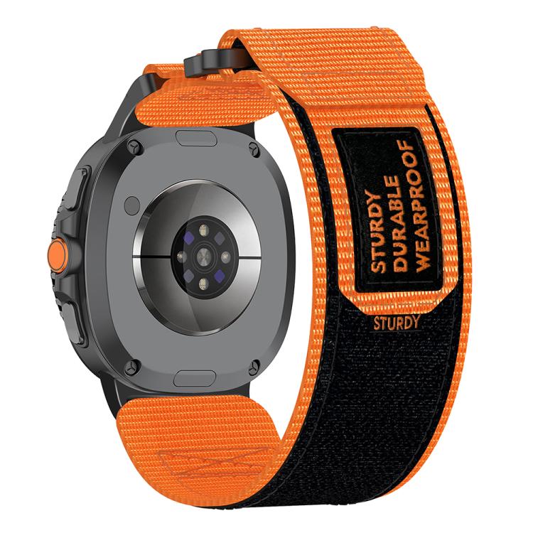 For Samsung Galaxy Watch8 / Watch8 Classic Two Sections Nylon Hook And Loop Fastener Watch Band(Orange) - Watch Bands by buy2fix | Online Shopping UK | buy2fix
