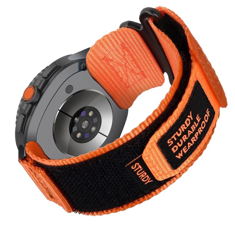 For Samsung Galaxy Watch8 / Watch8 Classic Two Sections Nylon Hook And Loop Fastener Watch Band(Orange) - Watch Bands by buy2fix | Online Shopping UK | buy2fix
