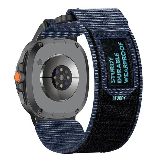 For Samsung Galaxy Watch8 / Watch8 Classic Two Sections Nylon Hook And Loop Fastener Watch Band(Blue) - Watch Bands by buy2fix | Online Shopping UK | buy2fix