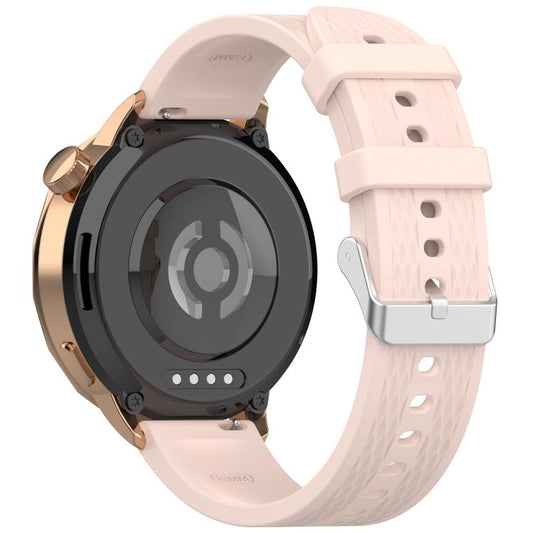 For OnePlus Watch 3 43mm Rhombic Texture Groove Silicone Watch Band(Light Pink) - Watch Bands by buy2fix | Online Shopping UK | buy2fix