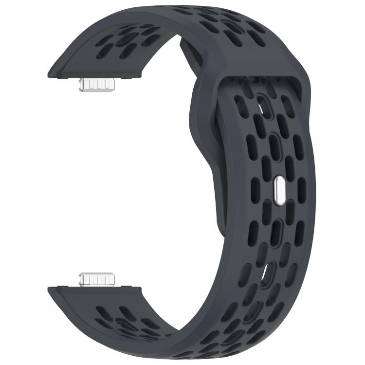 For Huawei Watch Fit4 / Fit4 Pro / Fit3 Mesh Silver Reverse Steel Buckle Silicone Watch Band(Gray) - Watch Bands by buy2fix | Online Shopping UK | buy2fix