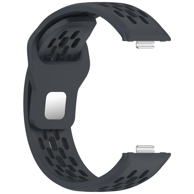 For Huawei Watch Fit4 / Fit4 Pro / Fit3 Mesh Silver Reverse Steel Buckle Silicone Watch Band(Gray) - Watch Bands by buy2fix | Online Shopping UK | buy2fix