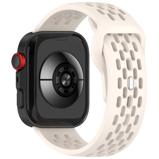 For Huawei Watch Fit4 / Fit4 Pro / Fit3 Mesh Silver Reverse Steel Buckle Silicone Watch Band(Starlight) - Watch Bands by buy2fix | Online Shopping UK | buy2fix