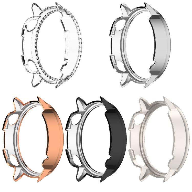 For OnePlus Watch 3 43mm Single Row Diamond Half Coverage Hollow PC Watch Protective Cover(Transparency) - Watch Case by buy2fix | Online Shopping UK | buy2fix