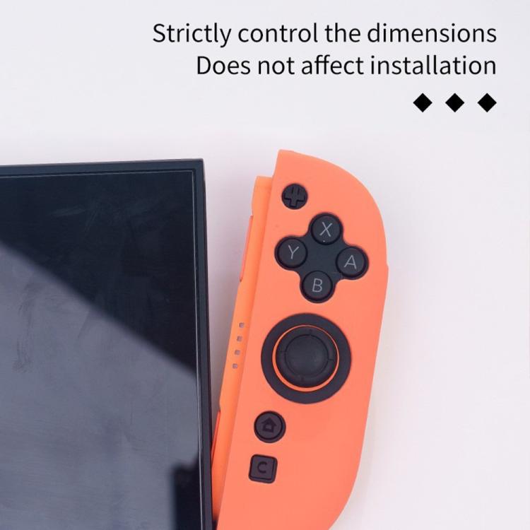 For Nintendo Switch 2 Game Controller Half-Cover Silicone Protective Cover(Orange Blue) - Cases by buy2fix | Online Shopping UK | buy2fix