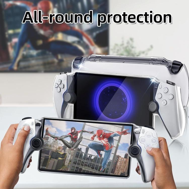 For Sony PS5 Streaming Handheld Console Crystal Clear PC Protective Case(Transparent Black) - Cases by buy2fix | Online Shopping UK | buy2fix