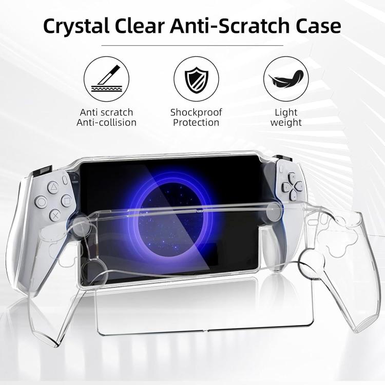 For Sony PS5 Streaming Handheld Console Crystal Clear PC Protective Case(Transparent Black) - Cases by buy2fix | Online Shopping UK | buy2fix