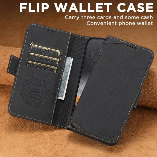 For iPhone 17 SUTENI J07 Multifunctional Horizontal Flip Magsafe Leather Phone Case(Black) - iPhone 17 Cases by Suteni | Online Shopping UK | buy2fix