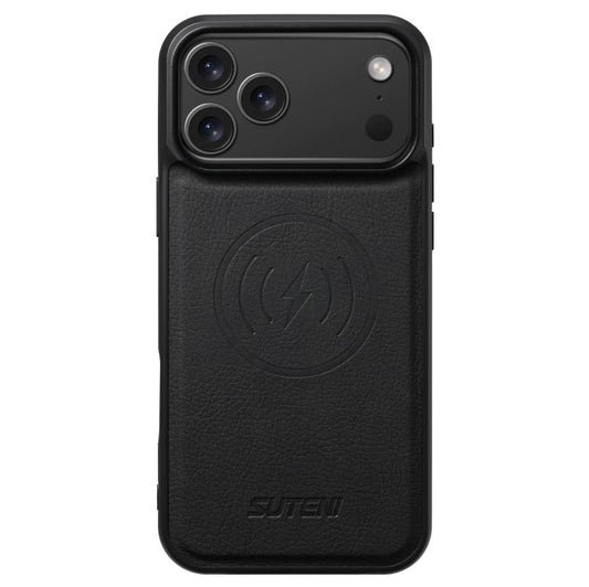 For iPhone 17 Pro Max Suteni G5 Litchi Leather Magnetic MagSafe Phone Case(Black) - iPhone 17 Pro Max Cases by Suteni | Online Shopping UK | buy2fix