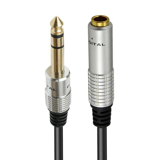 JUNSUNMAY 6.35mm 1/4 inch Male to Female Stereo Headphone Guitar Extension Cable Cord, Length:1.8m - Aux Cable by JUNSUNMAY | Online Shopping UK | buy2fix