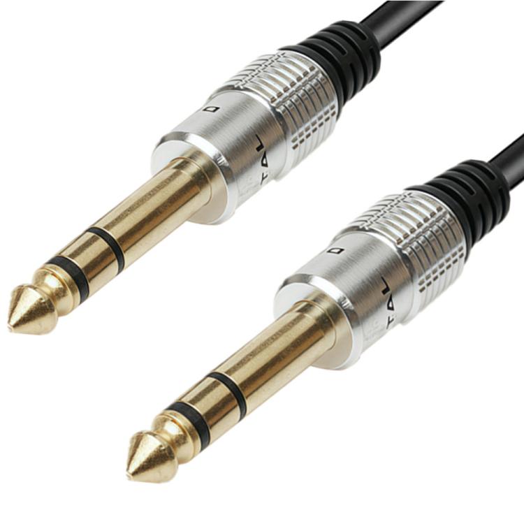 JUNSUNMAY 6.35mm 1/4 inch Male to Male Stereo Headphone Guitar Extension Cable Cord, Length:0.3m - Aux Cable by JUNSUNMAY | Online Shopping UK | buy2fix