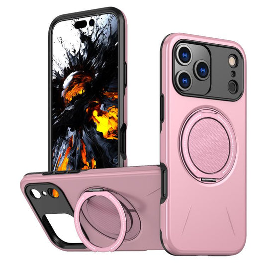For iPhone 17 Pro Kalebol Magnetic MagSafe Rotation Holder PC Phone Case(Pink) - iPhone 17 Pro Cases by Kalebol | Online Shopping UK | buy2fix