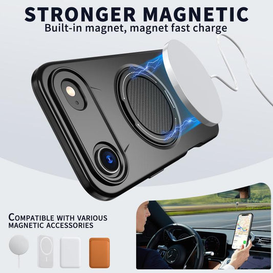 For iPhone 17 Air Kalebol Magnetic MagSafe Rotation Holder PC Phone Case(Black) - iPhone 17 Air Cases by Kalebol | Online Shopping UK | buy2fix