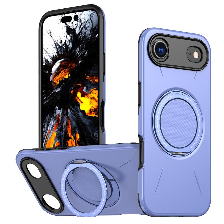 For iPhone 17 Air Kalebol Magnetic MagSafe Rotation Holder PC Phone Case(Lilac) - iPhone 17 Air Cases by Kalebol | Online Shopping UK | buy2fix