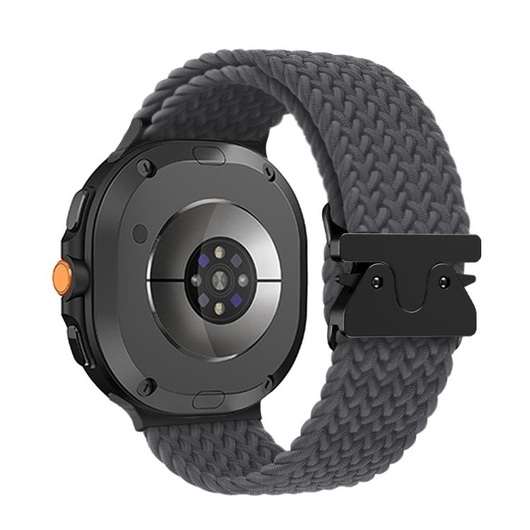 For Samsung Galaxy Watch8 / Watch8 Classic Parachute Buckle Braided Nylon Watch Band(Space Gray) - Watch Bands by buy2fix | Online Shopping UK | buy2fix