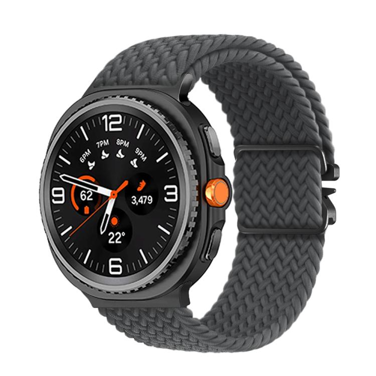 For Samsung Galaxy Watch8 / Watch8 Classic Parachute Buckle Braided Nylon Watch Band(Space Gray) - Watch Bands by buy2fix | Online Shopping UK | buy2fix