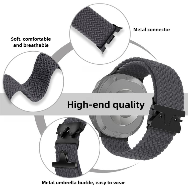 For Samsung Galaxy Watch8 / Watch8 Classic Parachute Buckle Braided Nylon Watch Band(Starlight) - Watch Bands by buy2fix | Online Shopping UK | buy2fix