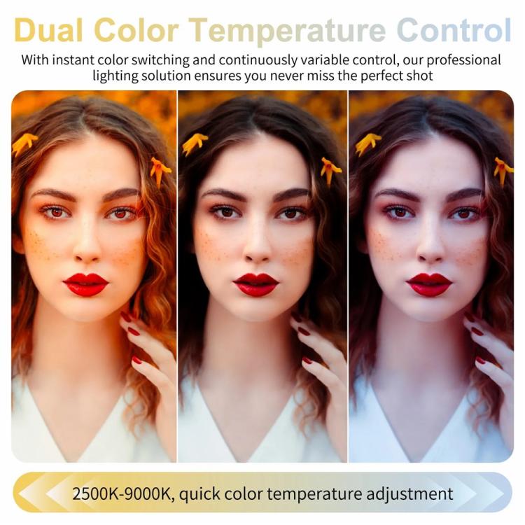 JMARY FM-168R Dual Color Temperature 160 LED Beads Portable Magnetic Phone Fill Light(White) - by Jmary | Online Shopping UK | buy2fix