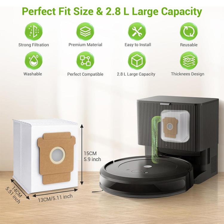 JUNSUNMAY 6pcs Robot Cleaner Non-woven Fabrics Dust Bag for Dreame X40 Ultra / X30 Ultra - Other Accessories by JUNSUNMAY | Online Shopping UK | buy2fix