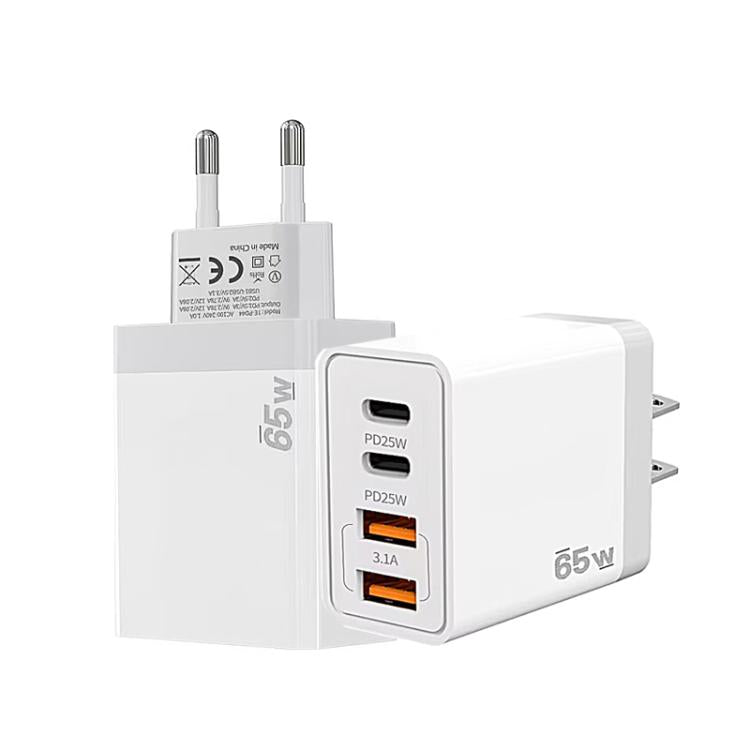 TE-PD44 Dual USB-A Dual Type-C 4-port Mobile Phone Charger US Plug - USB Charger by buy2fix | Online Shopping UK | buy2fix