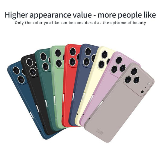 For iPhone 17 Pro MOFI Caring Soft Shell Liquid Silicone Skin Feel Phone Case(Grayish Blue) - iPhone 17 Pro Cases by MOFI | Online Shopping UK | buy2fix