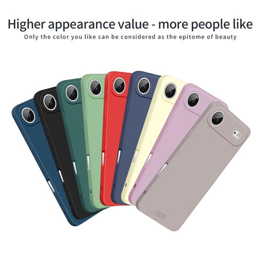 For iPhone 17 Air MOFI Caring Soft Shell Liquid Silicone Skin Feel Phone Case(Blue) - iPhone 17 Air Cases by MOFI | Online Shopping UK | buy2fix