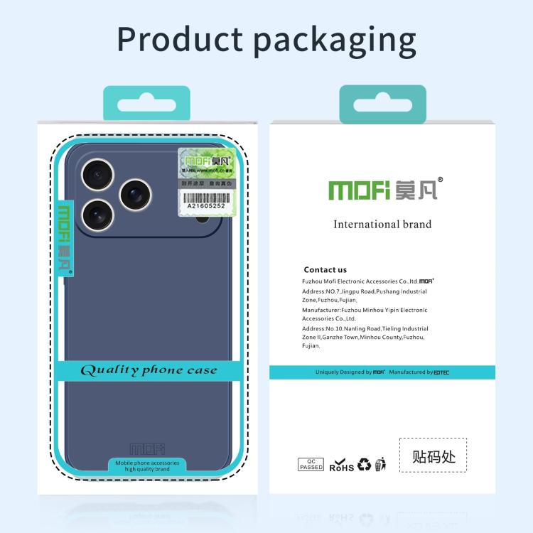For iPhone 17 Pro MOFI Caring Soft Shell Liquid Silicone Skin Feel Phone Case(Titanium Gray) - iPhone 17 Pro Cases by MOFI | Online Shopping UK | buy2fix