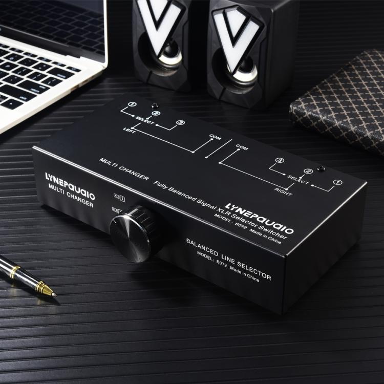 B072 3 Input 1 Output Fully Balanced Signal Selector 3-Channel Balanced Line Selector, No Need For External Power Supply Lossless Switching - by buy2fix | Online Shopping UK | buy2fix