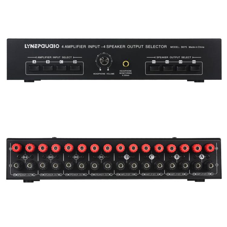 B075 4 Input 4 Ooutput Power Amplifier Speaker Selector Switcher, 300W Sound Quality Per Channel No Loss - by buy2fix | Online Shopping UK | buy2fix