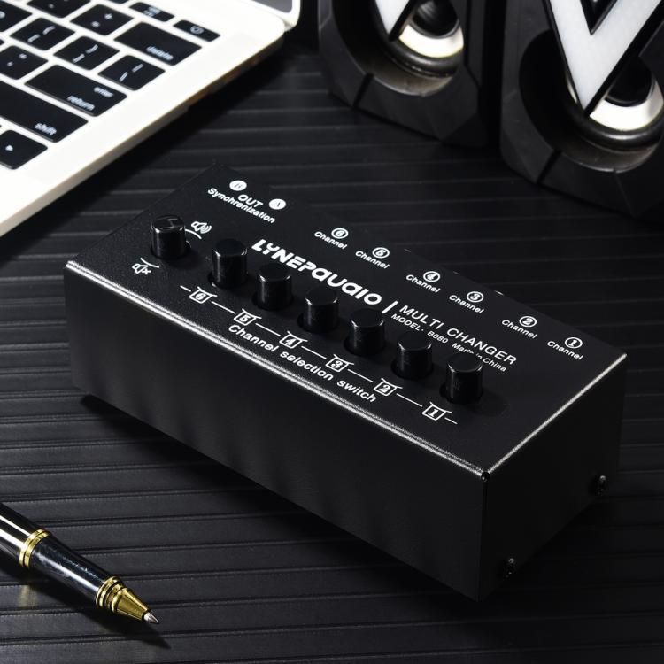 B080 6 Input 2 Output Audio Signal Selector Audio Switcher, 2-Channel Synchronous Output RCA Interface - by buy2fix | Online Shopping UK | buy2fix
