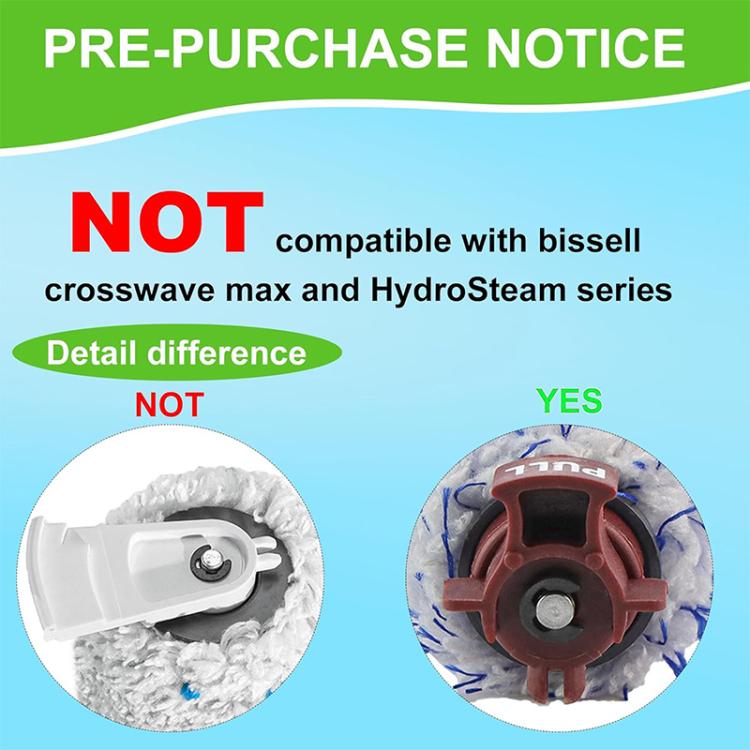 JUNSUNMAY 2pcs Replacement Brush Roll for Bissell CrossWave Vacuum Cleaner 1866 / 1868, Style:Multi-Surface Brush - For Bissell Accessories by JUNSUNMAY | Online Shopping UK | buy2fix