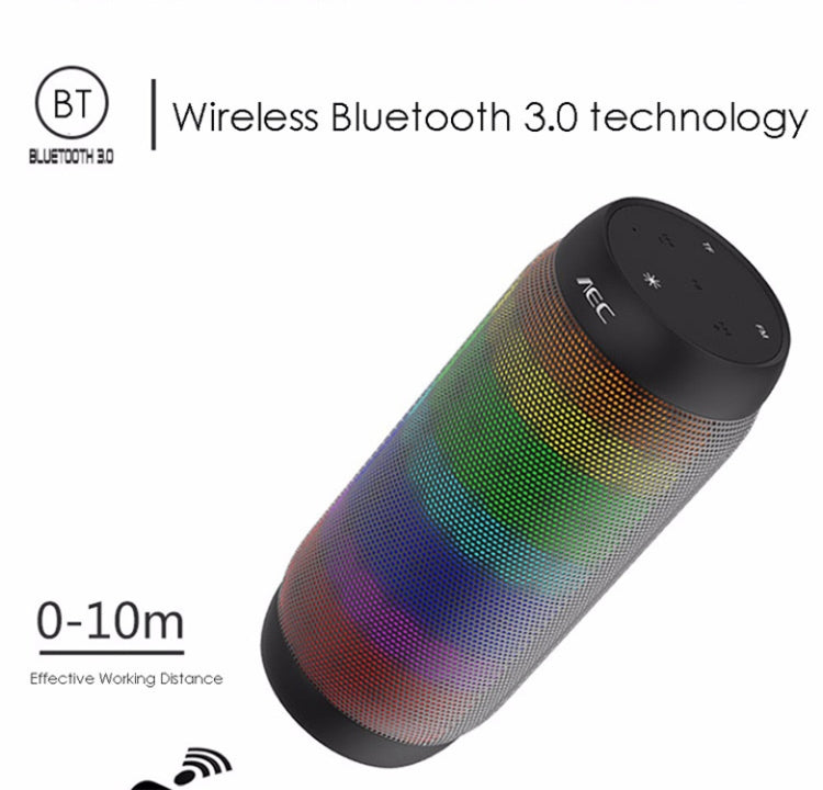 AEC BQ615 PRO Colorful LED Wireless HiFi Stereo Speaker, Combines Bluetooth + TF card player + FM radio + AUX + NFC - Desktop Speaker by AEC | Online Shopping UK | buy2fix