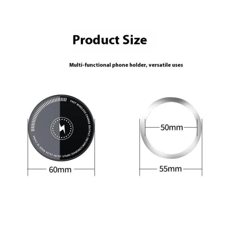 CP242F 15W Fast Charging Wireless Charger Car Cup Holder Magnetic Phone Navigation Stand - Car Drink Holders by buy2fix | Online Shopping UK | buy2fix