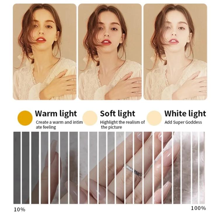 HD-M11X 28 inch LED Light Semi-Circular Desktop Beauty Lamp Fill Light For Tattoo / Nail Art, Plug:US Plug - Selfie Light by buy2fix | Online Shopping UK | buy2fix