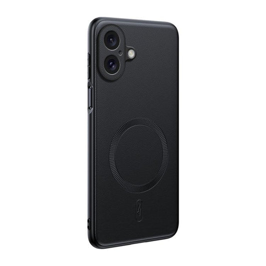 For iPhone 17 Plain Leather MagSafe Shockproof Phone Case(Black) - iPhone 17 Cases by buy2fix | Online Shopping UK | buy2fix