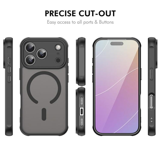 For iPhone 17 Pro Max ENKAY Hat-Prince MagSafe Matte Translucent Shockproof Phone Case with Large Arc Edge Film(Black) - iPhone 17 Pro Max Cases by ENKAY | Online Shopping UK | buy2fix