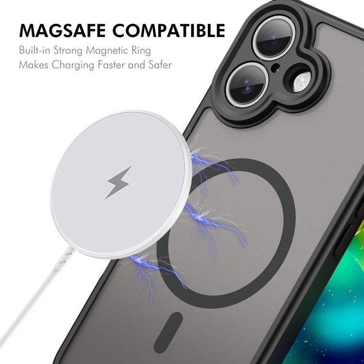 For iPhone 17 ENKAY Hat-Prince MagSafe Matte Translucent Shockproof Phone Case with Large Arc Edge Film(Black) - iPhone 17 Cases by ENKAY | Online Shopping UK | buy2fix