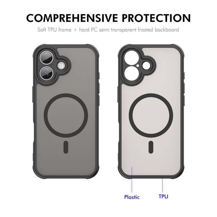 For iPhone 17 ENKAY Hat-Prince MagSafe Matte Translucent Shockproof Phone Case with Large Arc Edge Film(Green) - iPhone 17 Cases by ENKAY | Online Shopping UK | buy2fix