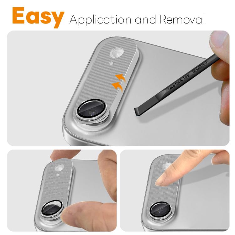 For iPhone Air NORTHJO CD Vein Camera Lens Protector Tempered Glass Rear Lens Film(Grey) - iPhone Air Tempered Glass by NORTHJO | Online Shopping UK | buy2fix