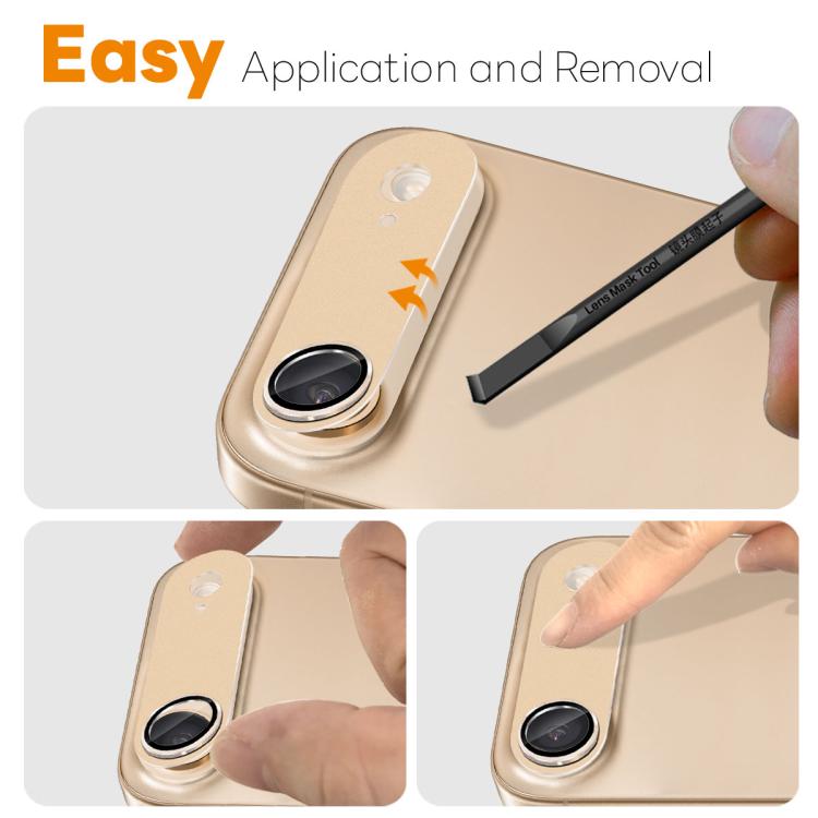 For iPhone Air NORTHJO Matte Camera Lens Metal Protector Tempered Glass Rear Lens Film(Gold) - iPhone Air Tempered Glass by NORTHJO | Online Shopping UK | buy2fix