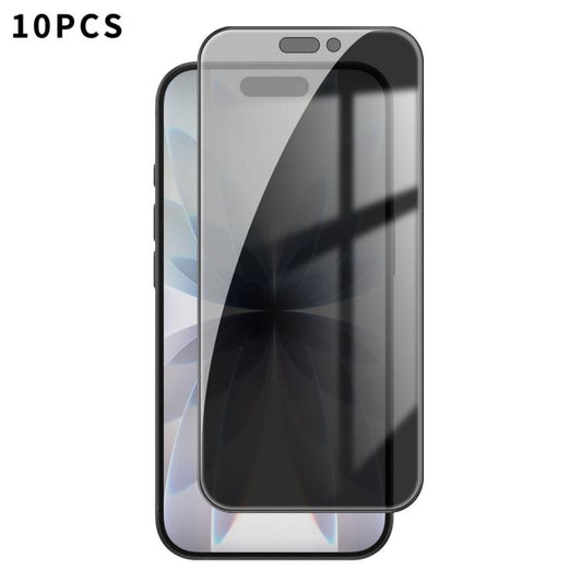 For iPhone 17 Kalebol 10pcs High-Aluminum Screen-Printed Full-Coverage Black-Border Privacy Tempered Glass Film - iPhone 17 Tempered Glass by Kalebol | Online Shopping UK | buy2fix