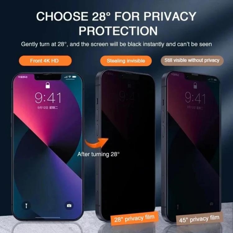 For iPhone X Kalebol 10pcs High-Aluminum Screen-Printed Full-Coverage Black-Border Privacy Tempered Glass Film - iPhone X & XS Tempered Glass by Kalebol | Online Shopping UK | buy2fix