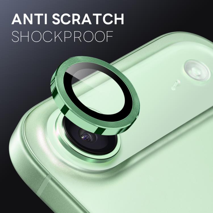 For iPhone Air NORTHJO Camera Lens Protector CD Metal Ring Tempered Glass Film(Green) - iPhone Air Tempered Glass by NORTHJO | Online Shopping UK | buy2fix