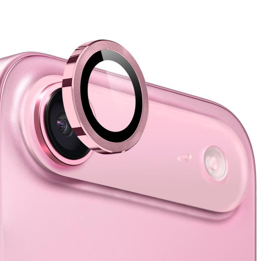 For iPhone Air NORTHJO Camera Lens Protector CD Metal Ring Tempered Glass Film(Pink) - iPhone Air Tempered Glass by NORTHJO | Online Shopping UK | buy2fix