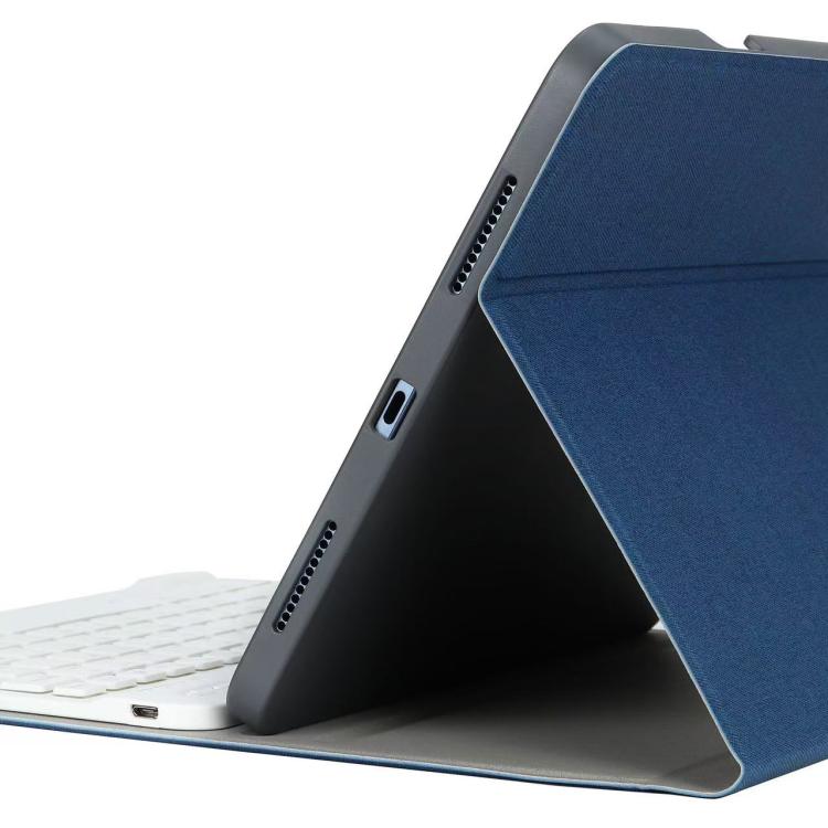 For iPad Pro 12.9 2015 Textured Magnetic Detachable Bluetooth Tablet Keyboard Case(Dark Blue) - For iPad Pro by buy2fix | Online Shopping UK | buy2fix