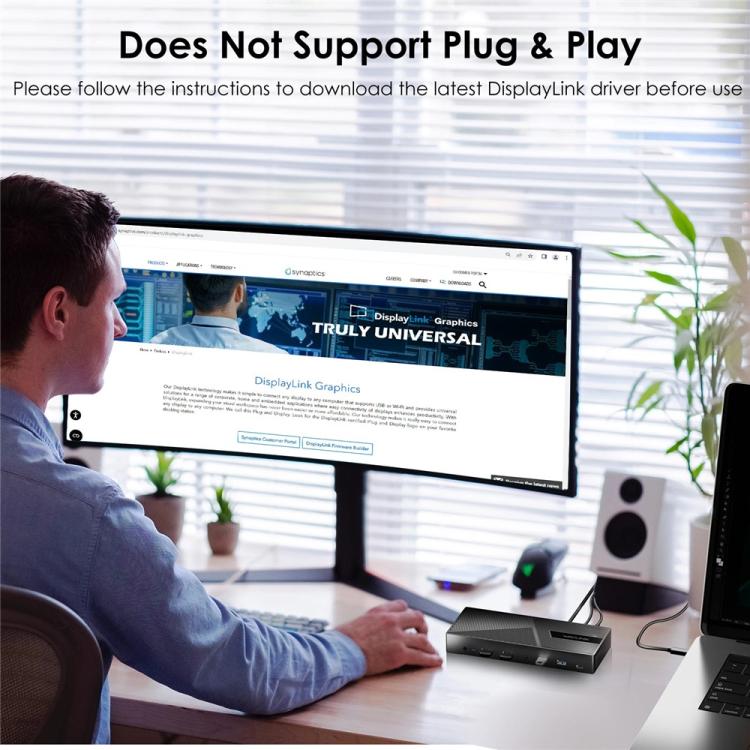 WAVLINK UG69PD27 USB-C KVM Exchanger Hub Adapter DisplayLink 4K Monitor Docking Station, Plug:EU Plug - by WAVLINK | Online Shopping UK | buy2fix