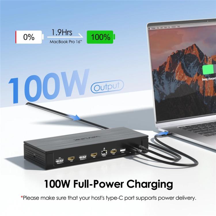 WAVLINK UG75PD5-3H2D2 For Mac M1 / M2 / M3 / M4 / Windows DisplayLink-7400 Docking Station, Plug:EU Plug - by WAVLINK | Online Shopping UK | buy2fix