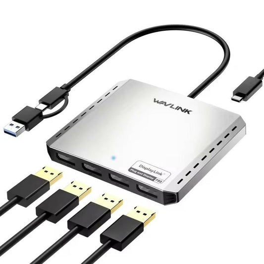 WAVLINK UG7501D 85W Upstream Charging 4 DP Converter 4K / 8K Display Adapter - by WAVLINK | Online Shopping UK | buy2fix