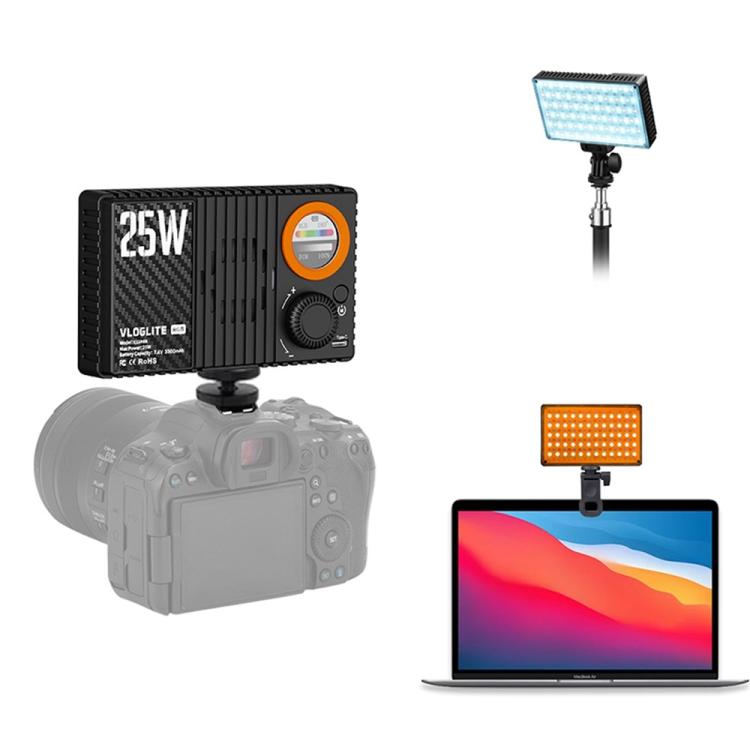 VLOGLITE K25RGB For Camera Photography Pocket Video Light 25W High Power RGB Fill Light - by VLOGLITE | Online Shopping UK | buy2fix