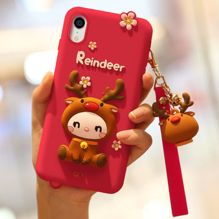 For iPhone XR Lovely Reindeer Full Package Anti Falling Silicone Sleeve(Black) - More iPhone Cases by buy2fix | Online Shopping UK | buy2fix